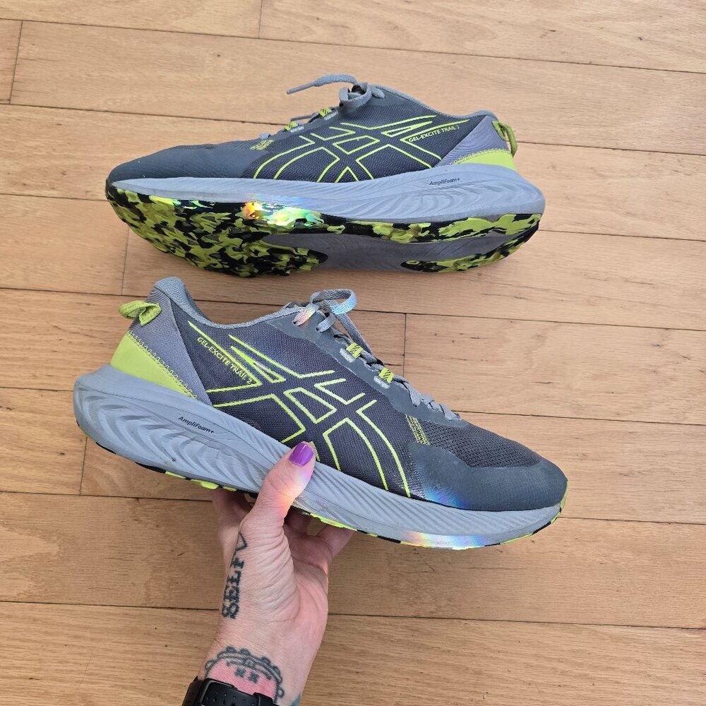 ASICS | Gel-Excite Trail 2 'Carrier Grey Neon Lime' running sneakers MENS 11.5